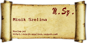 Misik Szelina névjegykártya